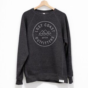 Lost Coast Outfitters Crewneck Sweatshirt Gray Graphic Logo Pullover Size M